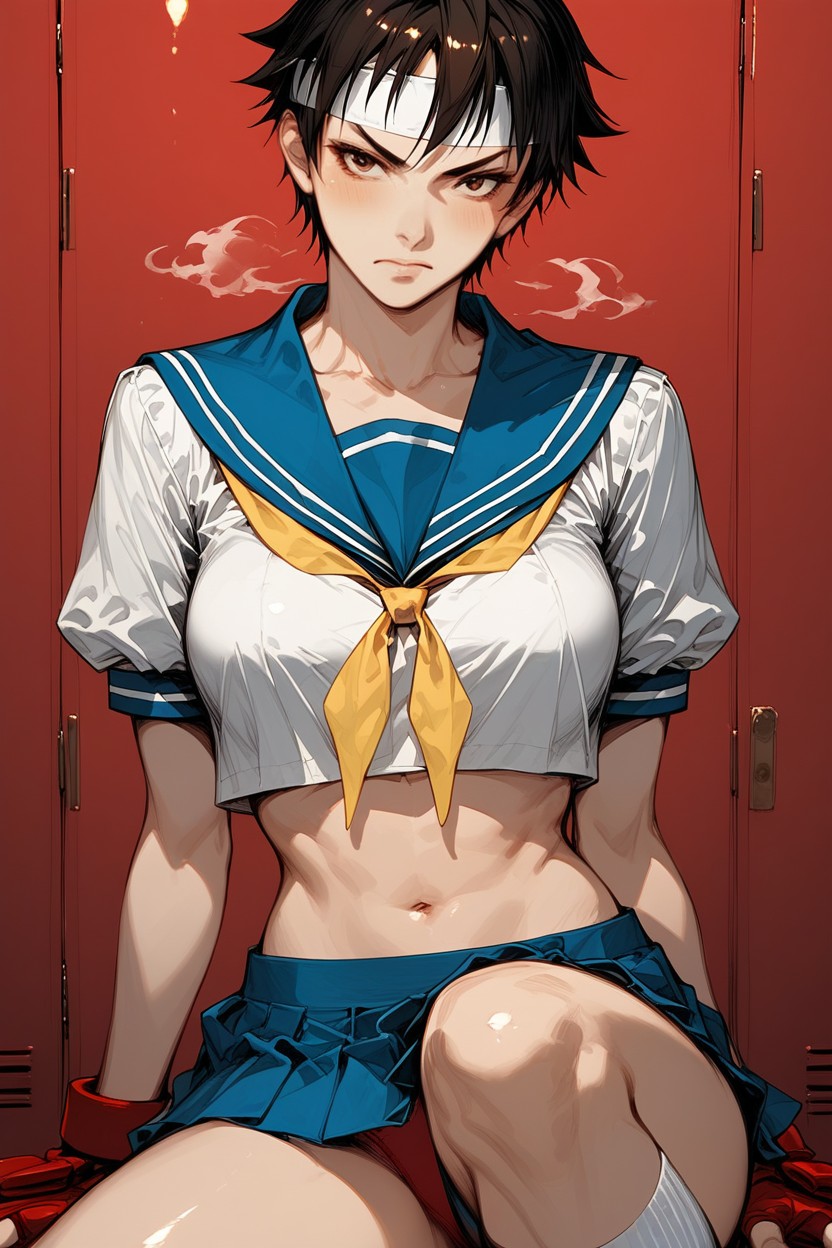 Detailed Costume, Crop Top, Close Up Hentai AI Porn