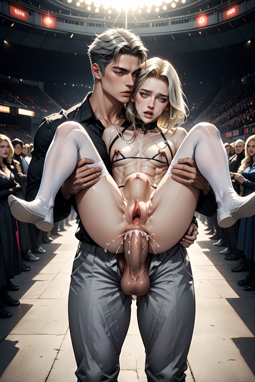 Extremely Beautiful, Blonde Man, Gay Sex 게이 AI 포르노
