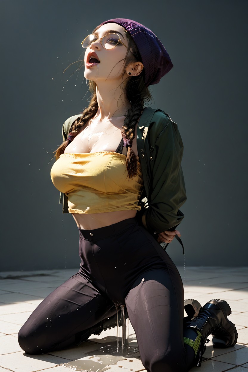 Big Lips, Mouth Detailed, Long Braids AI Porn