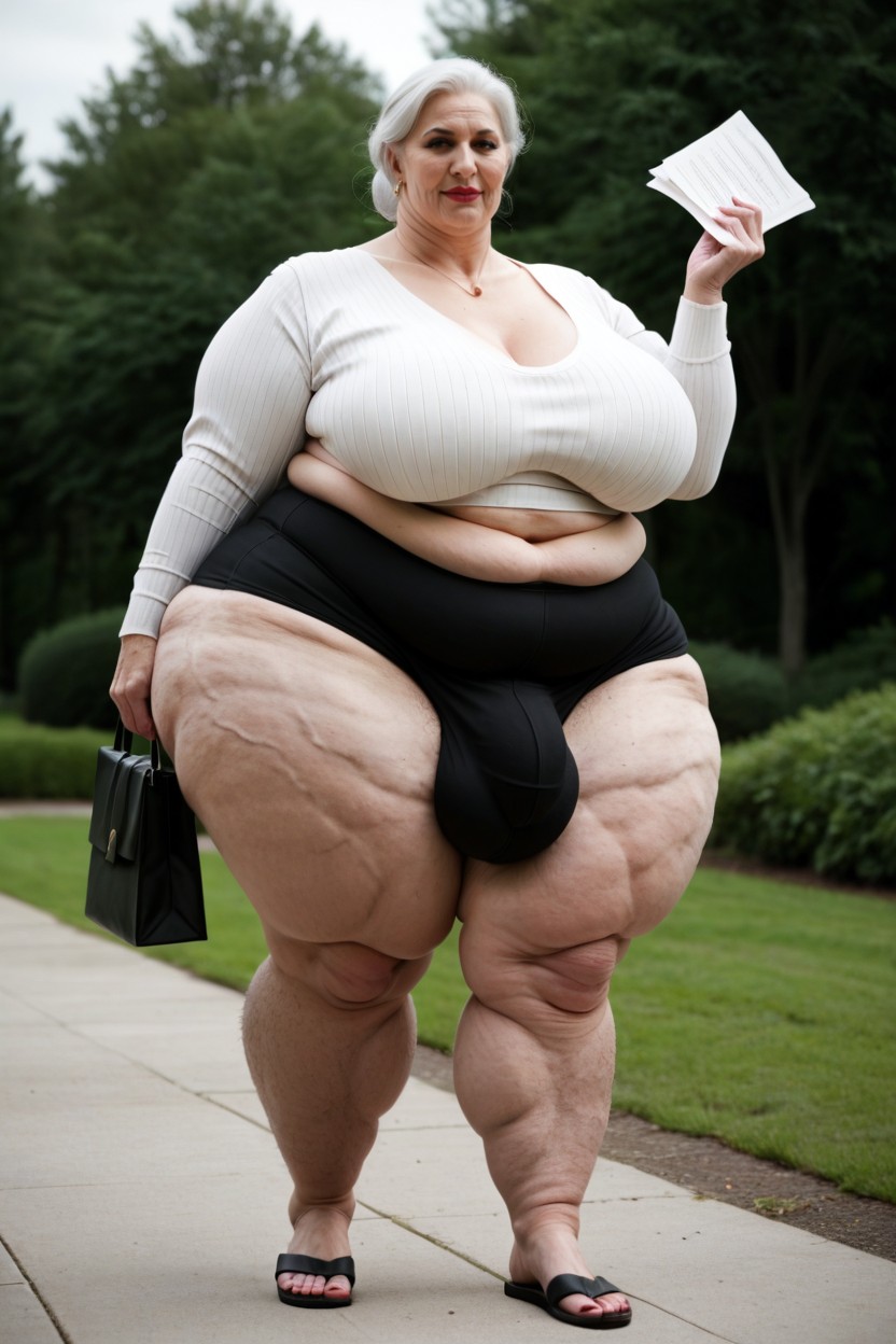Fat Saggy Arms, Extremely Large Ass, Cellulite Skin AI Porn