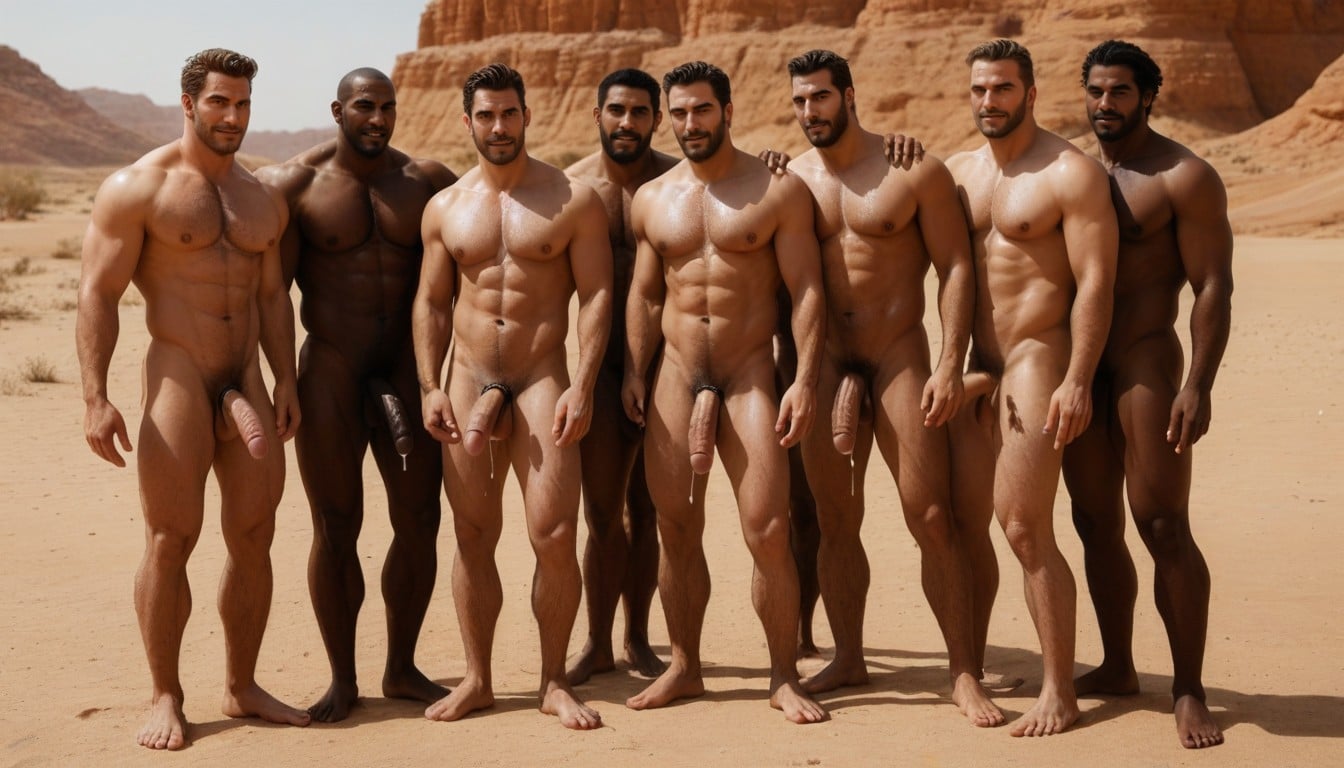 Scruffy Ards, Ginger Men, Dark Brown Skinned Men 게이 AI 포르노