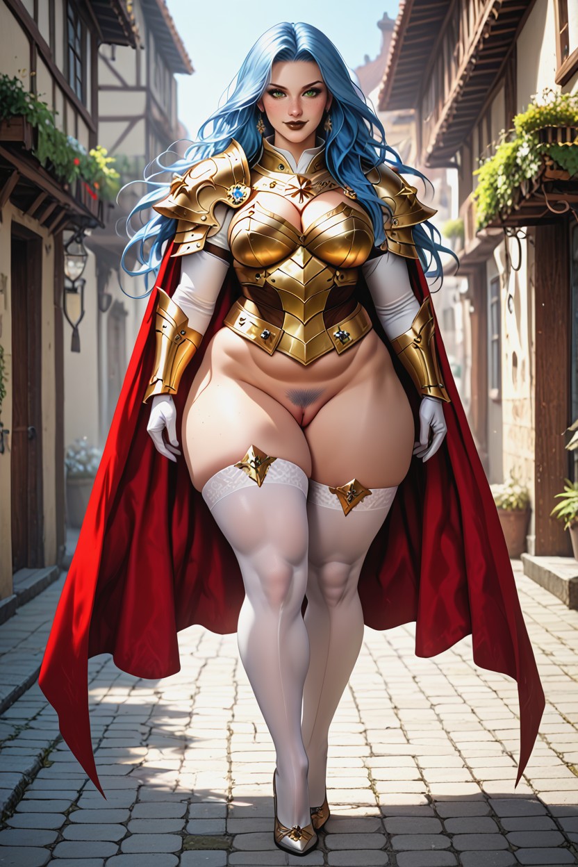 Green Eyes, Waist, Completely Armored AI Porn