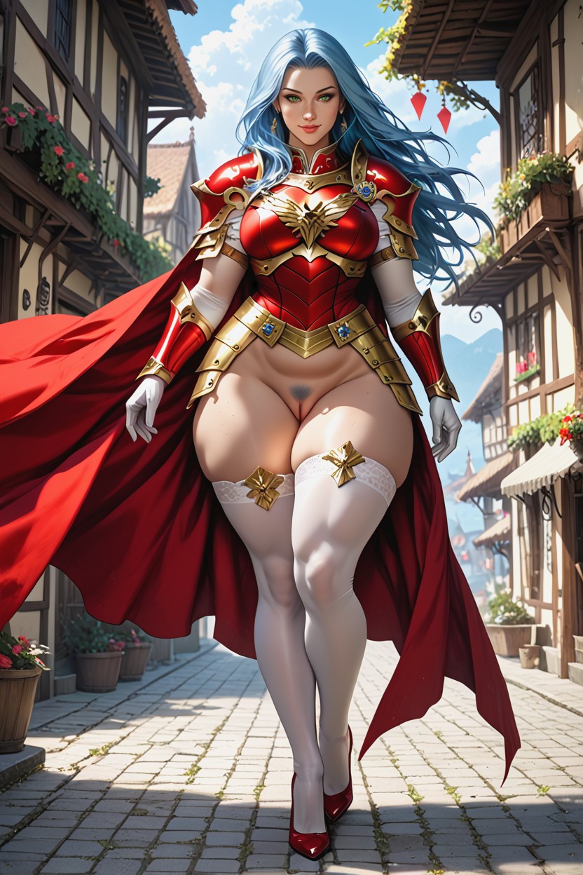 Bbw, European Village, Front View AI Porn