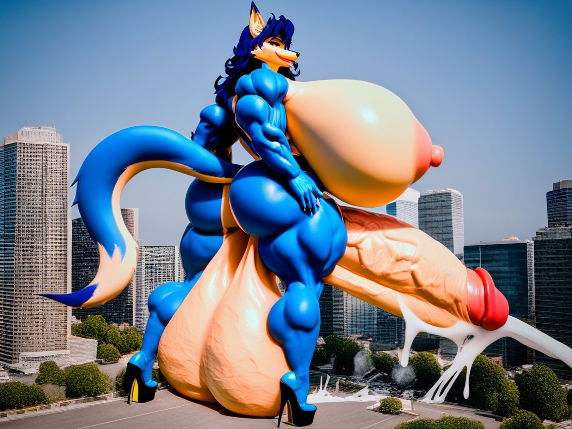 Breast, Huge Cock, Massive Monster Cock Furry AI Porn