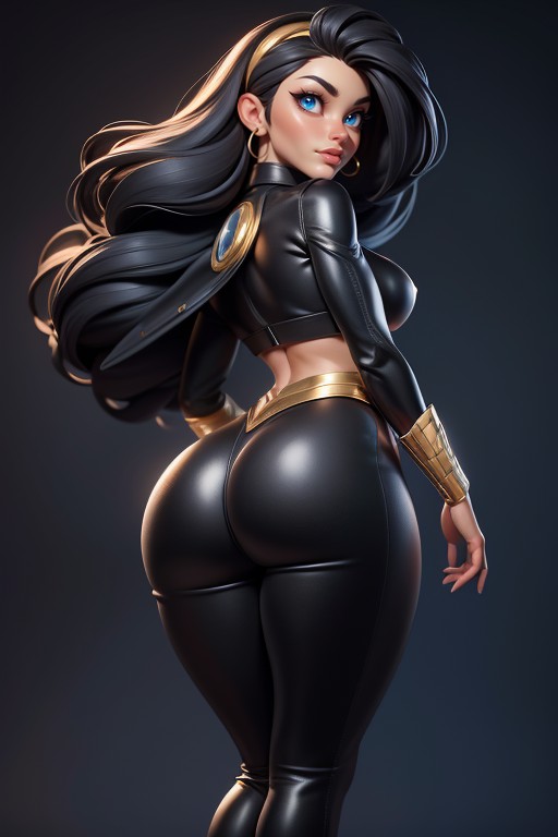 25+, Black Cape Covering Shoulders, Stormmarvel Comics Hentai AI Porn