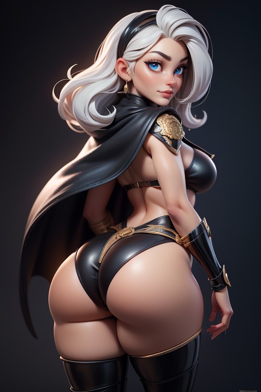 Black Cape With Gold Lining On The Edges, Massive Ass, Bikini Hentai AI Porn