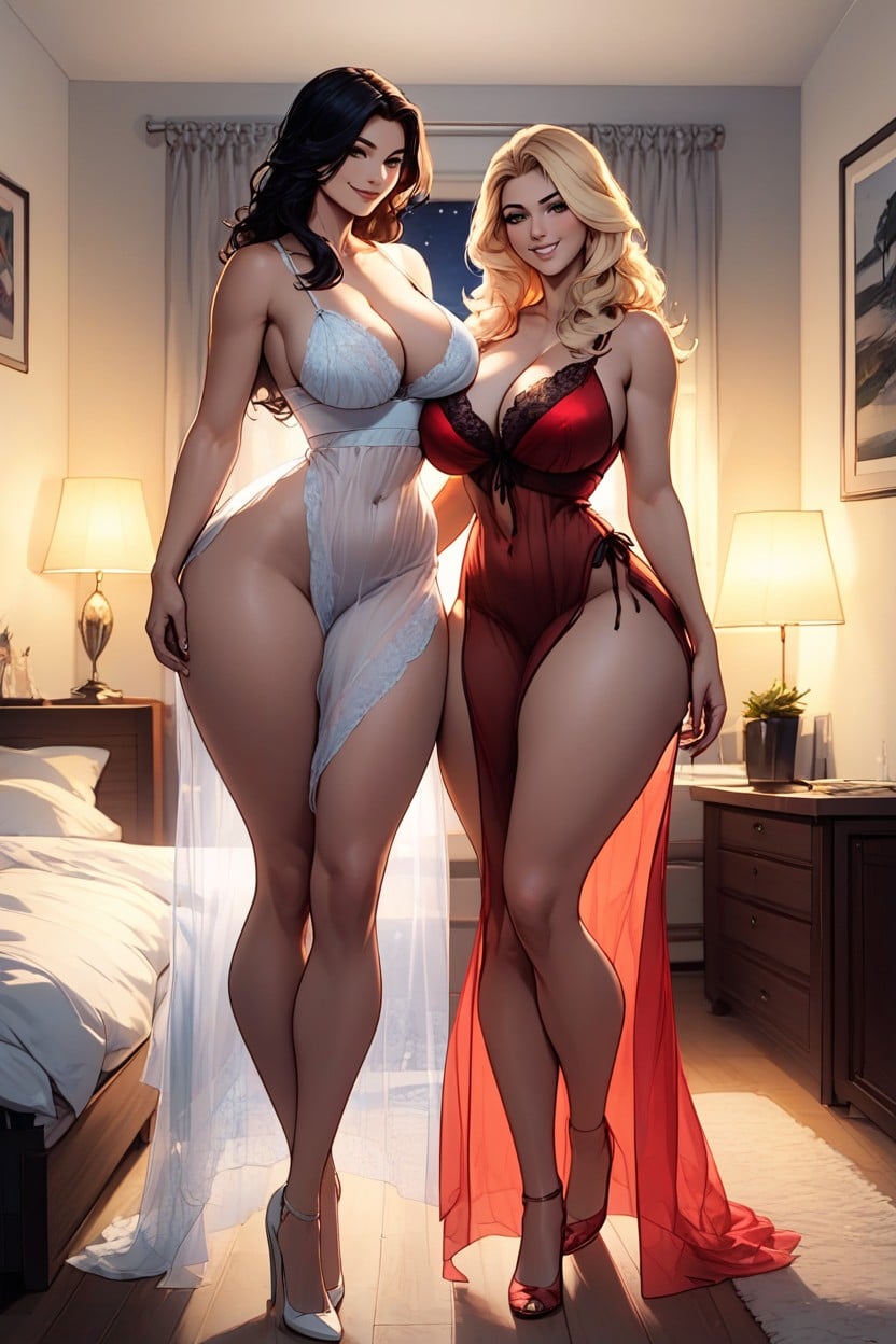 Massive Ass, Wide Hips, Bedroom Hentai AI Porn