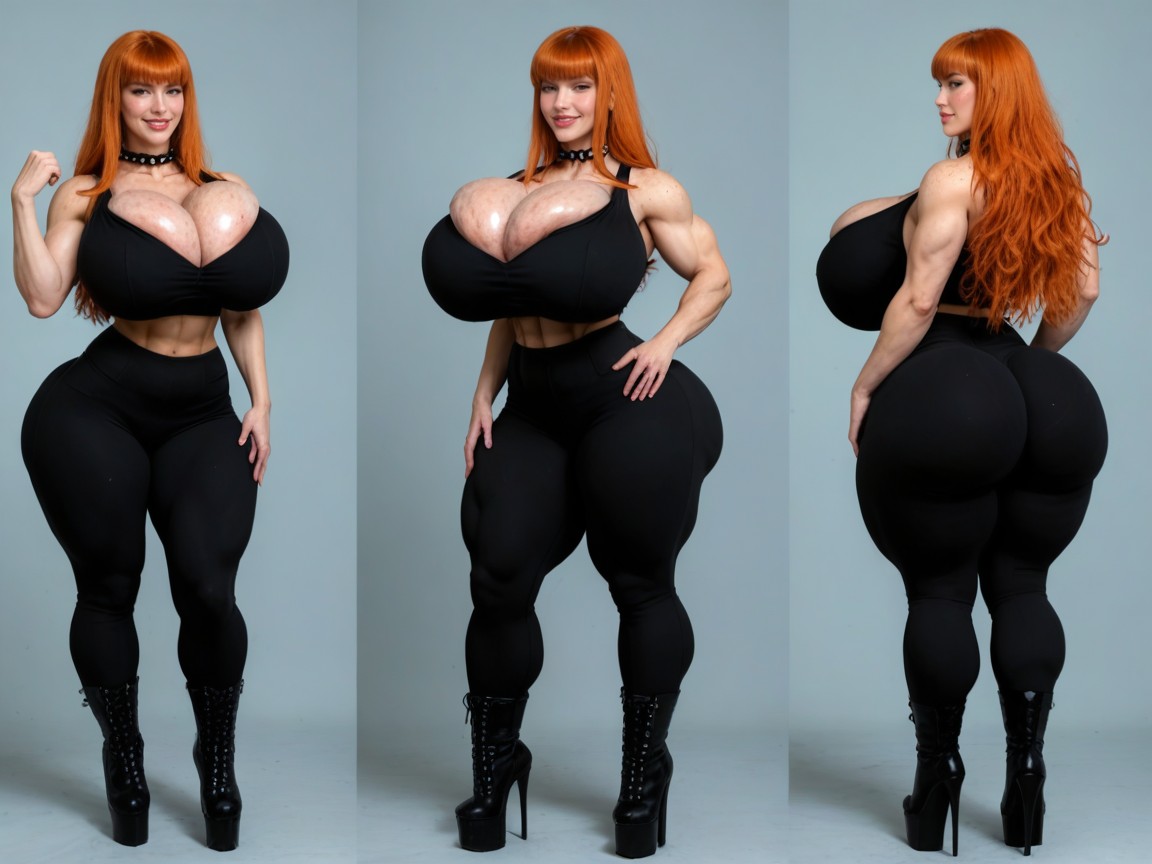 Thick Hips Wider Than Shoulders, Gigantic Ass, Standing Straight AI Porn
