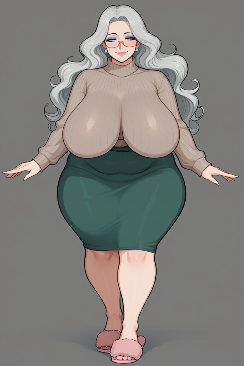 50+, Huge Ass, Elder MILF AI Porn