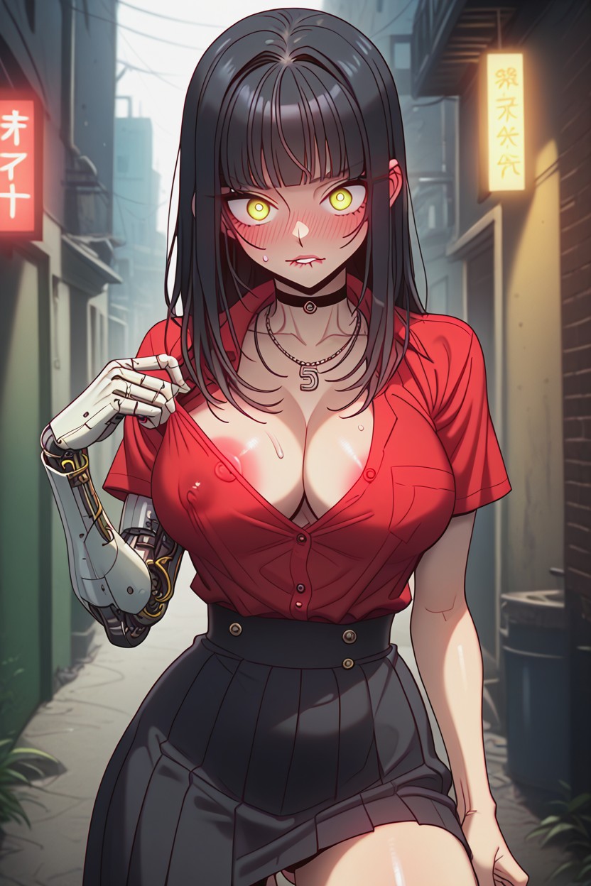 Skinny, Shy, Biting Lip Hentai AI Porn