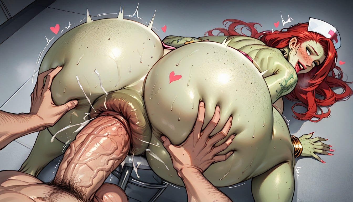 Oversized Colossal Ass, Gold Bracelet, Huge Thick Thighs Hentai AI Porn