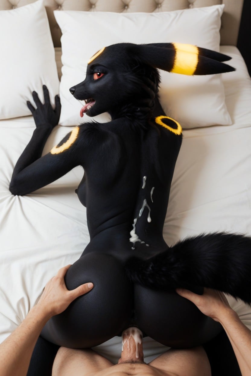 Small Ass, Umbreon, On Stomach Furry AI Porn