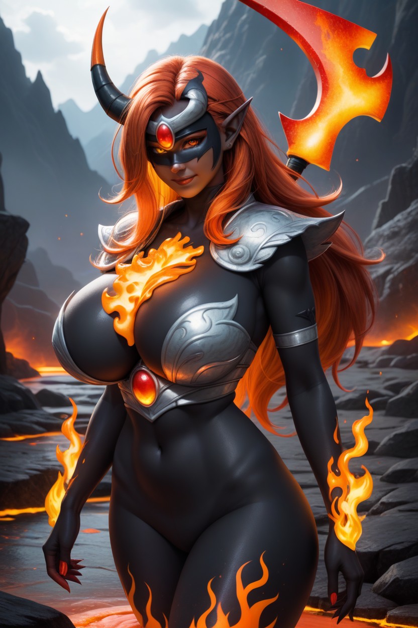 25+, Magma Waist, Flame Skin Porno IA Latina