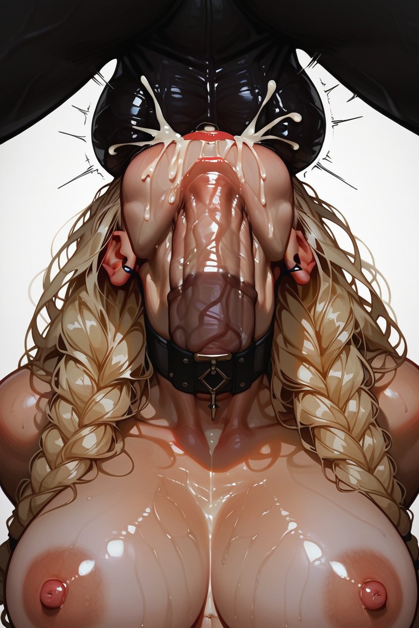 Blonde Hair, Braided, Colored Image Hentai AI Porn