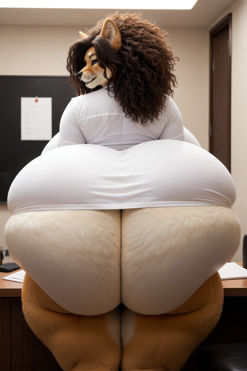 Tight Waist, Massive Breast, Wasp Waist Furry AI Porn