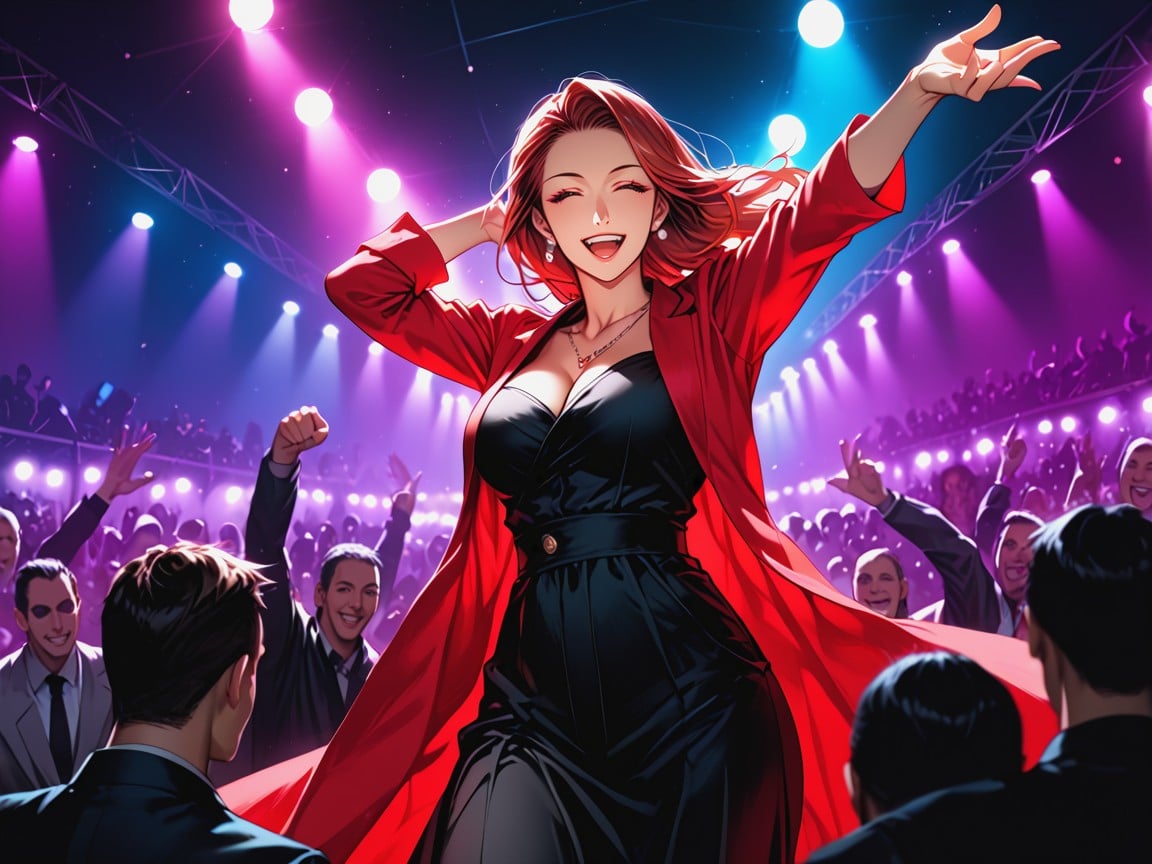 Concert Crowd, Dusk, Dynamic Hentai AI Porn
