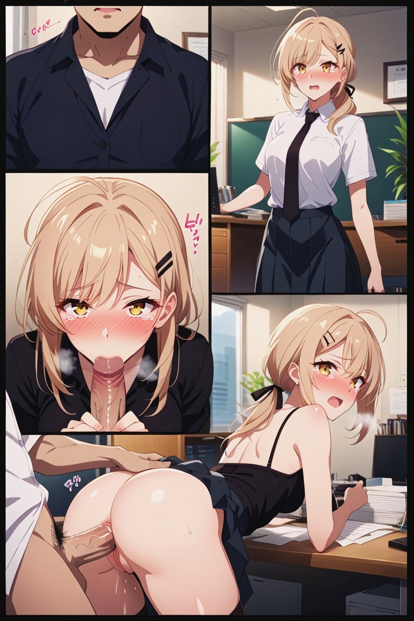 Beige Hair, 18+, Comic Style Hentai AI Porn