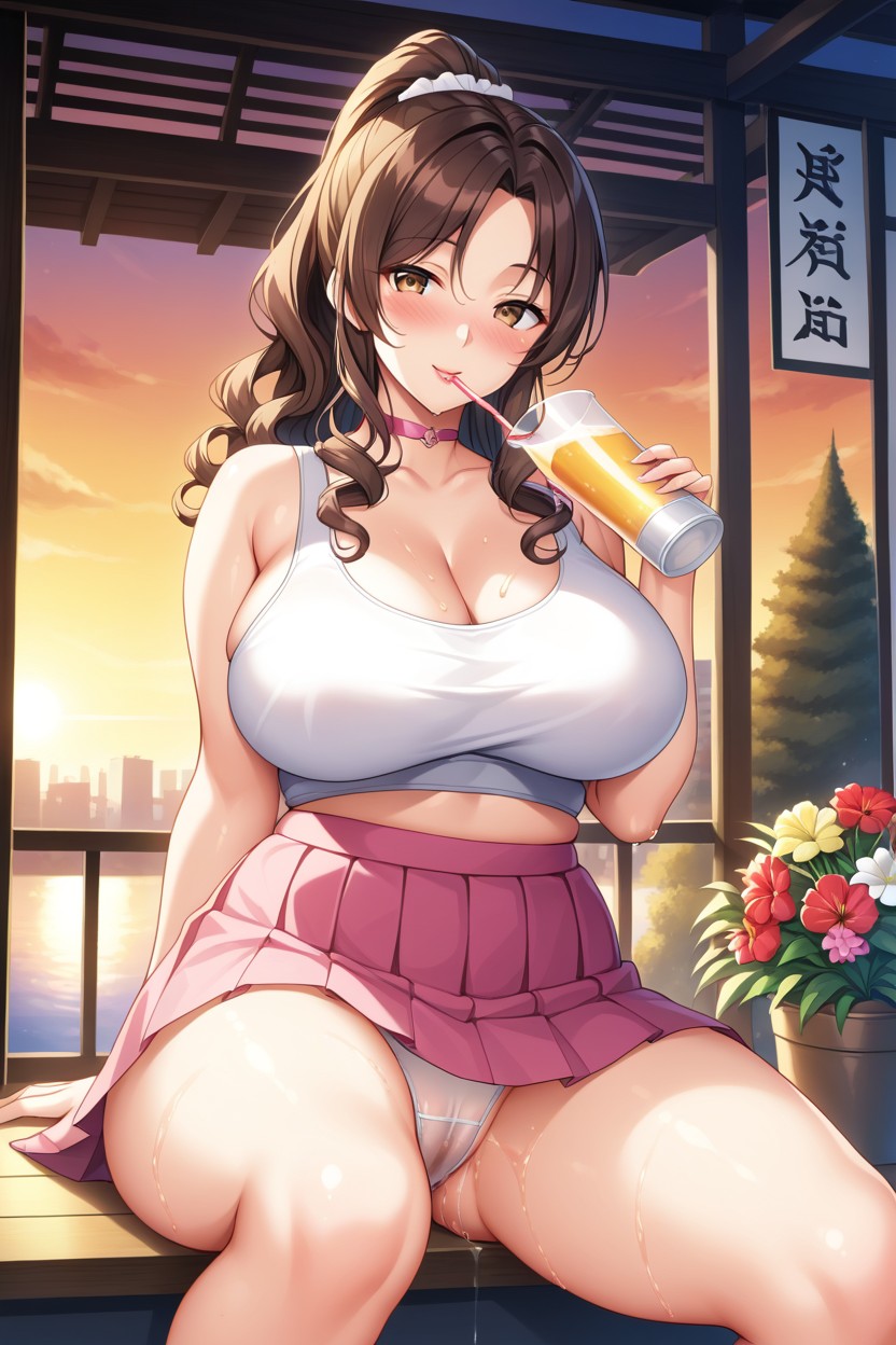 Flower, Brunette, Beautiful Face Hentai AI Porn