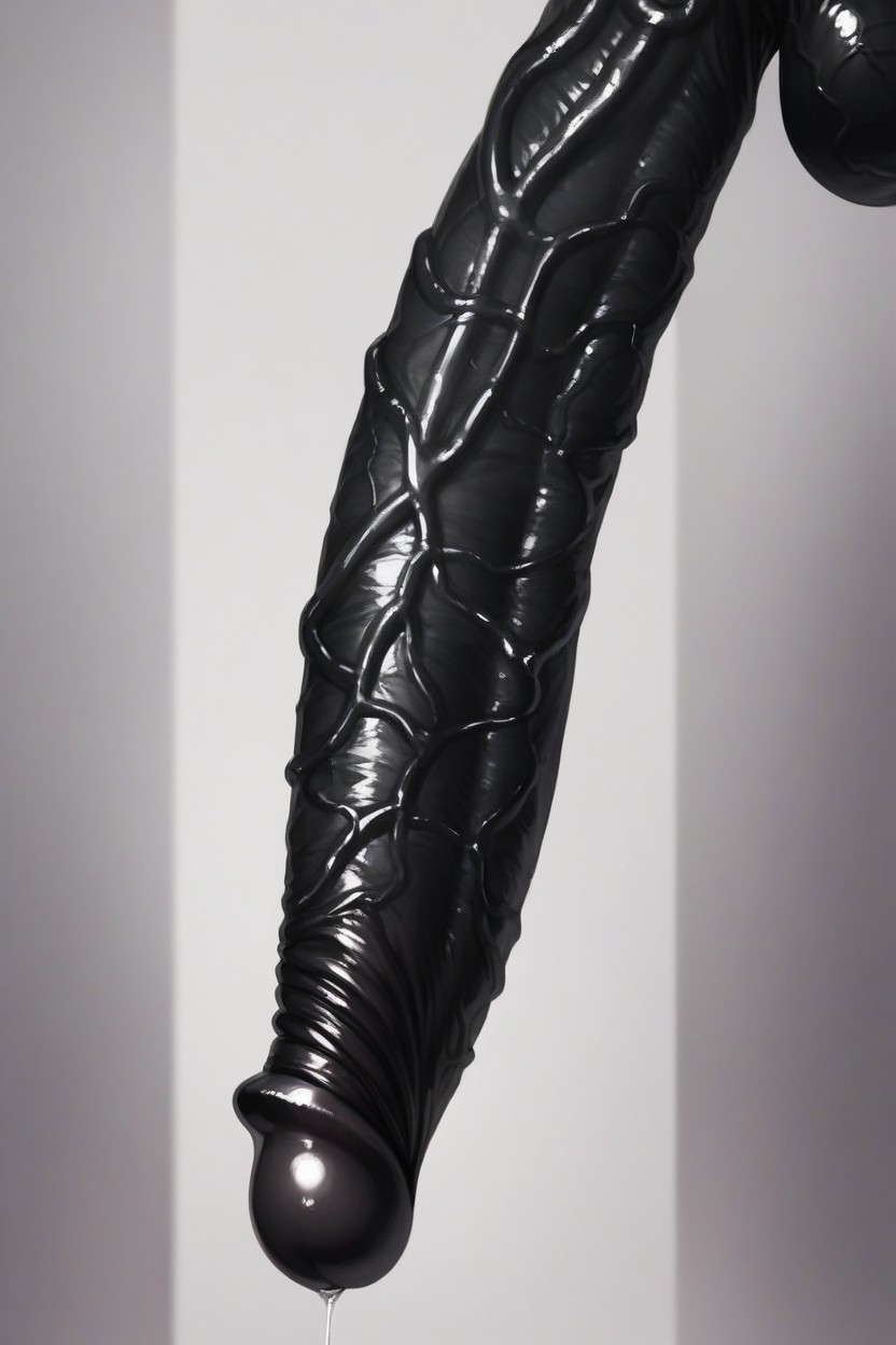 Hyper Massive Veiny Dark Black Torpedo Penis In Focus, Faceless, African AI Porn