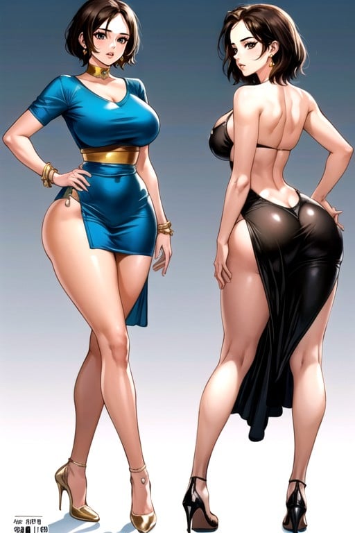 High Heels, Standing, Seen From The Back AI Porn