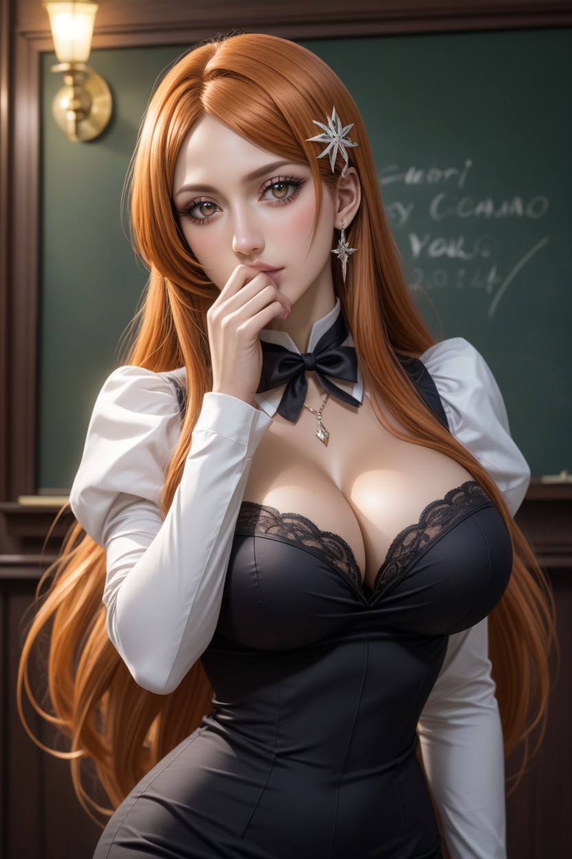 Large Ass, Standing, Hand Covering Mouth Hentai AI Porn