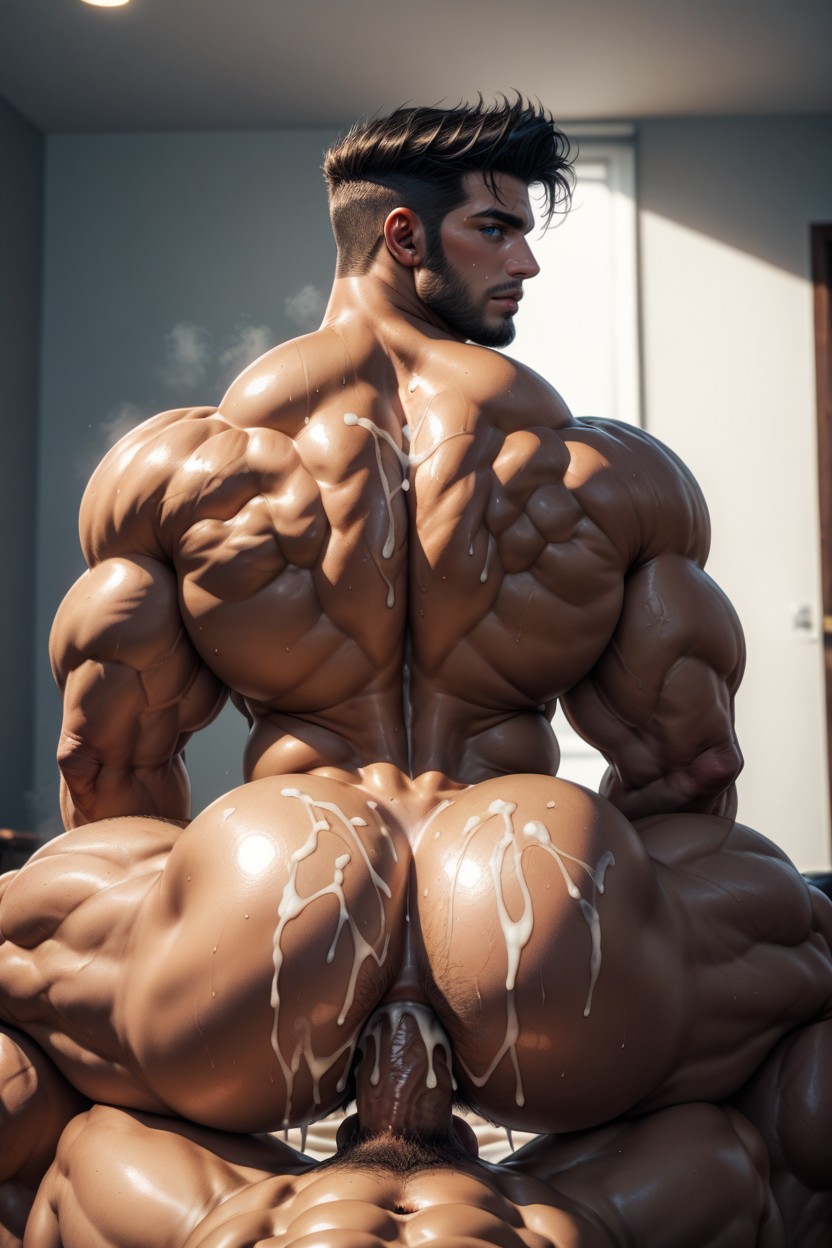Hyper Back, Cum On Back, Group 게이 AI 포르노
