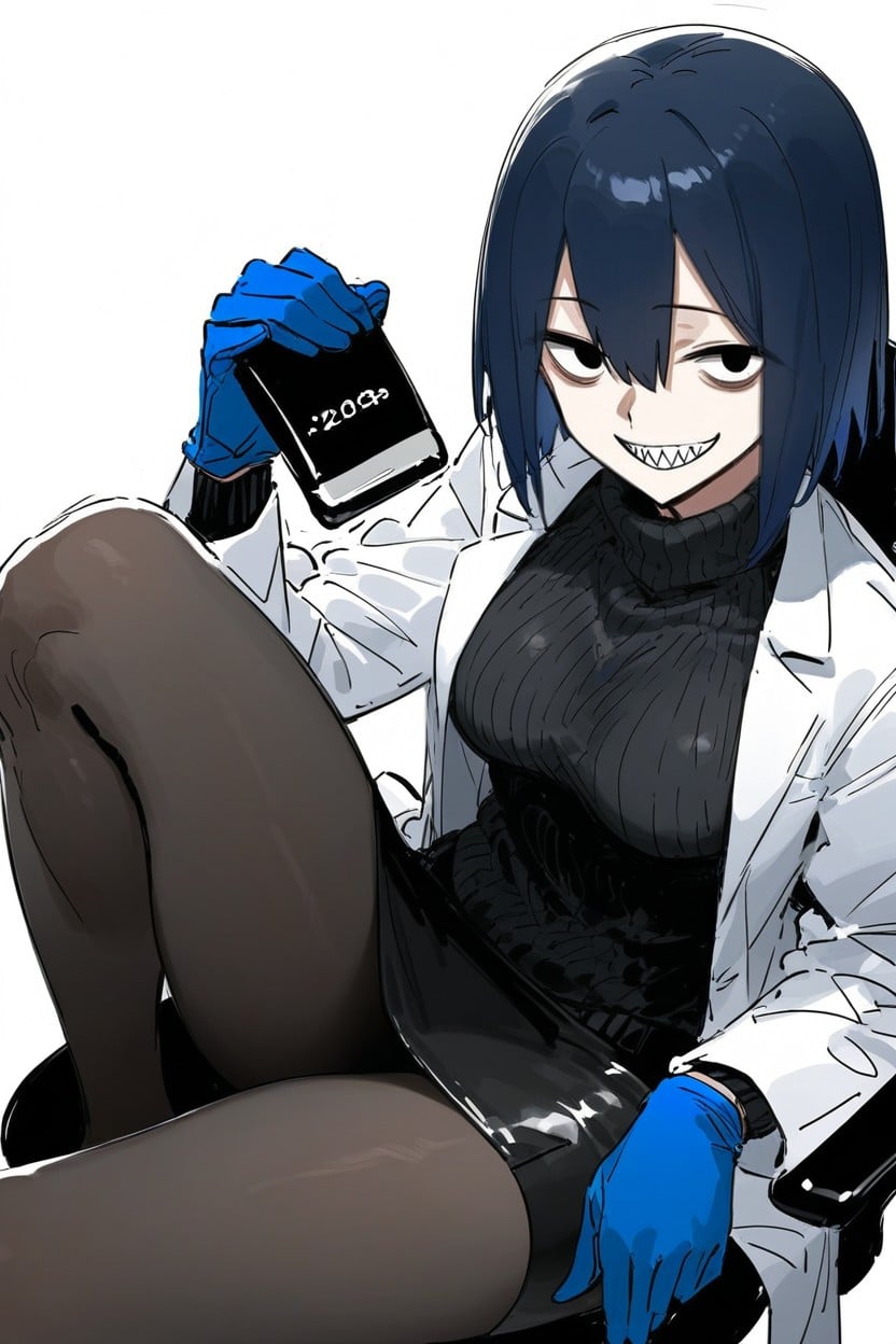 Uultrapetit, Massive Long Bangs, Blank Background Hentai AI Porn
