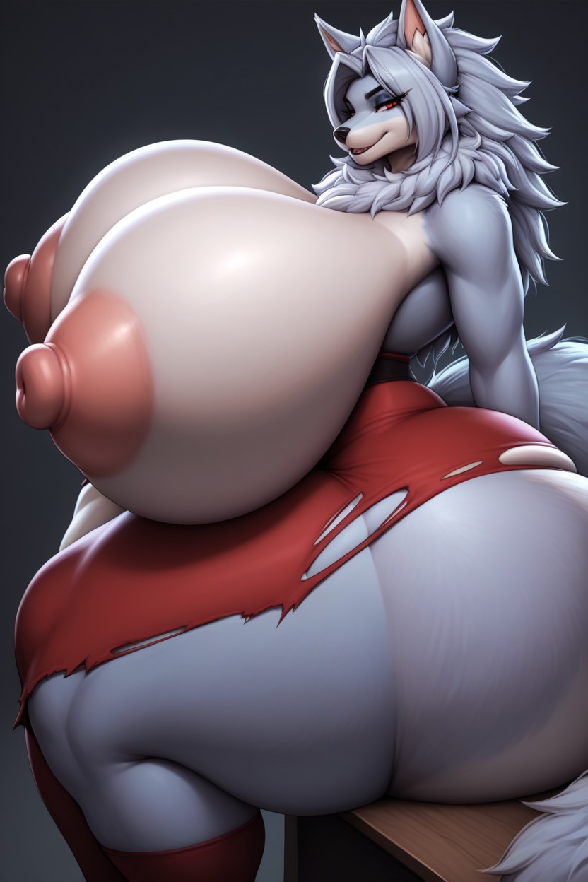 Fur Covered Tits, Wasp Waist, Fluffy Hair Porno IA Furry