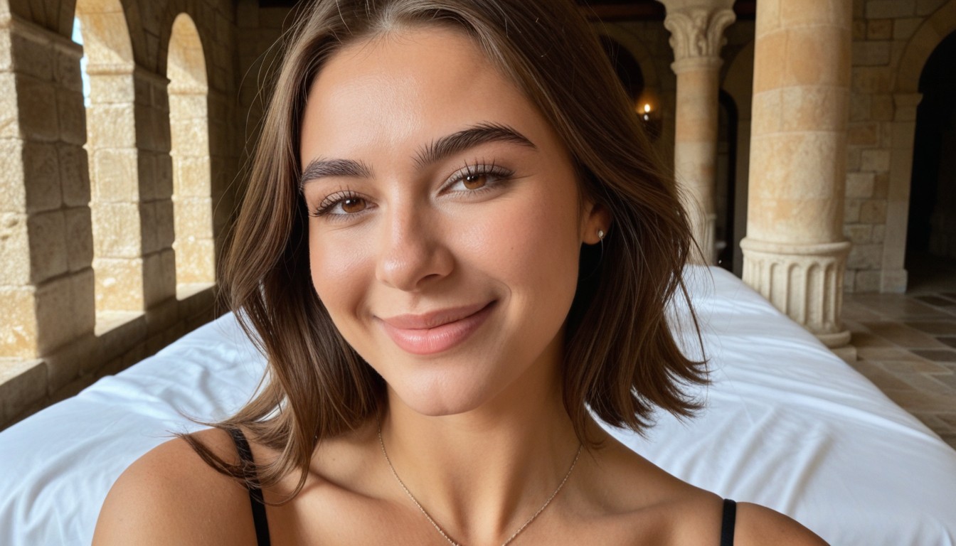 Nude, Rounded Facial Structure Chin Gently Rounded And Soft, 1 Person AI Porn