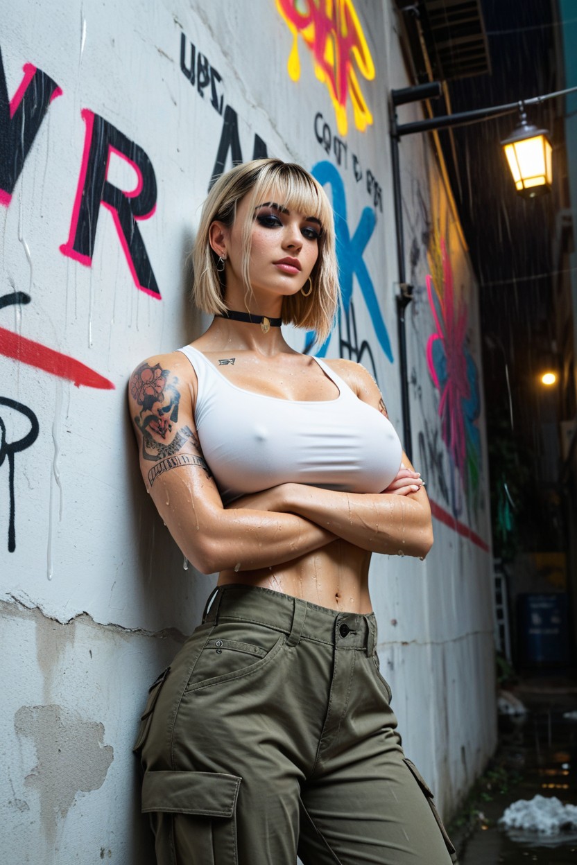 Waist, Hood On Head, Rounded Breast AI Porn