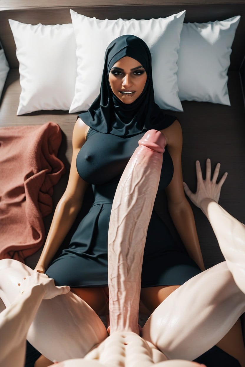 Cock All The Way In Pussy, Monster Cock, Brown Woman Hentai AI Porn
