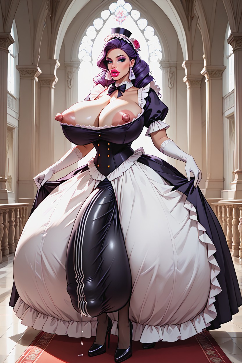 Hyper Swollen Nipples, Shemales Only, Hyper Areolas ニューハーフAIポルノ