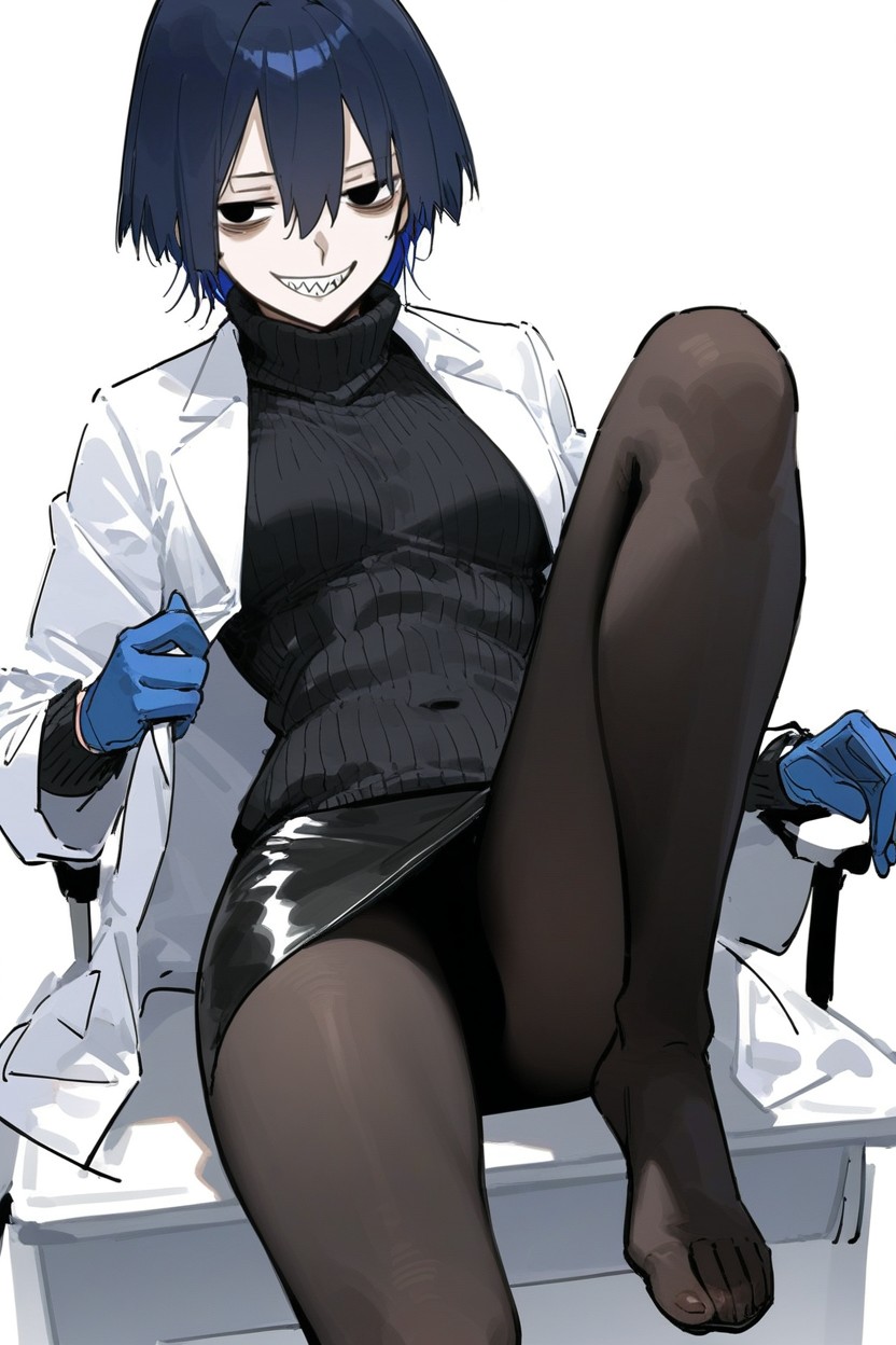 Black Skirt, Jitome Eyes, Ribs Hentai AI Porn