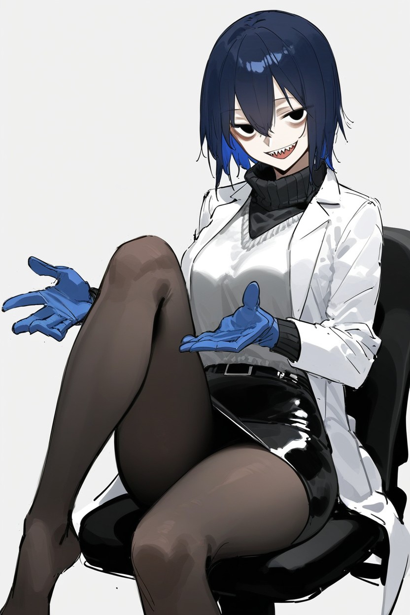 Ribs, Loose Hair, Sharp Teeth Hentai AI Porn