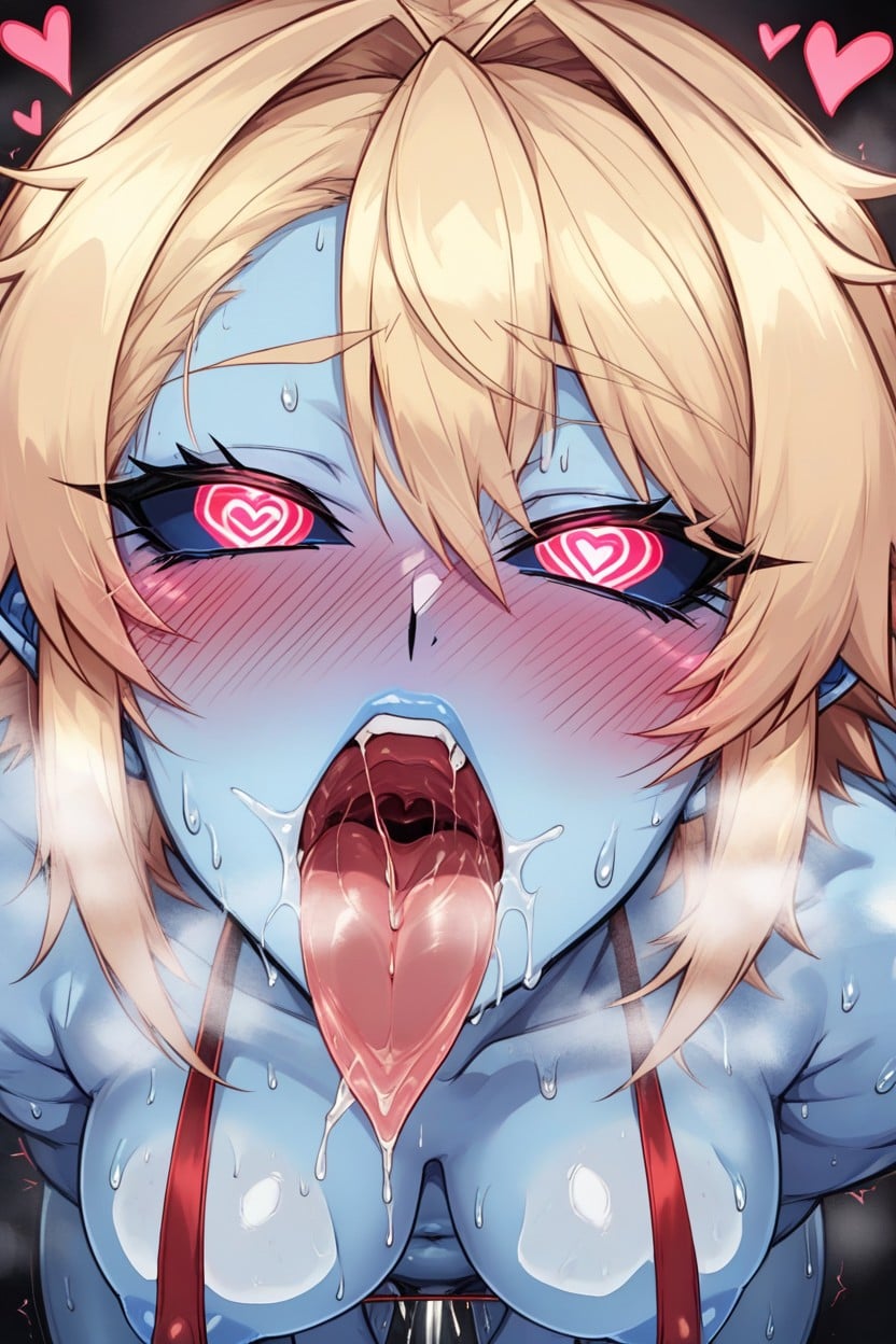 Detailed Face, Nipples Showing Through Clothes, Panting Hentai AI Porn