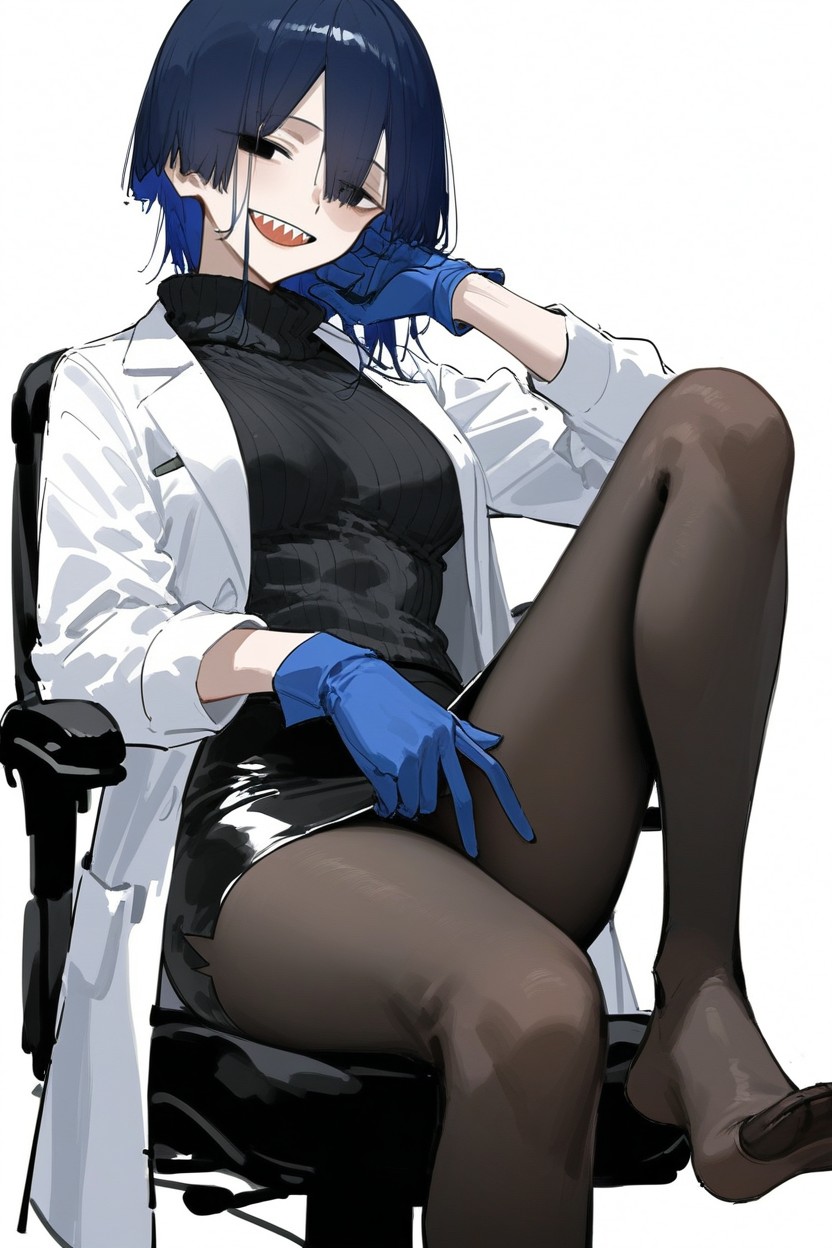Toe, Black Pantyhose, Looking Viewer Hentai AI Porn