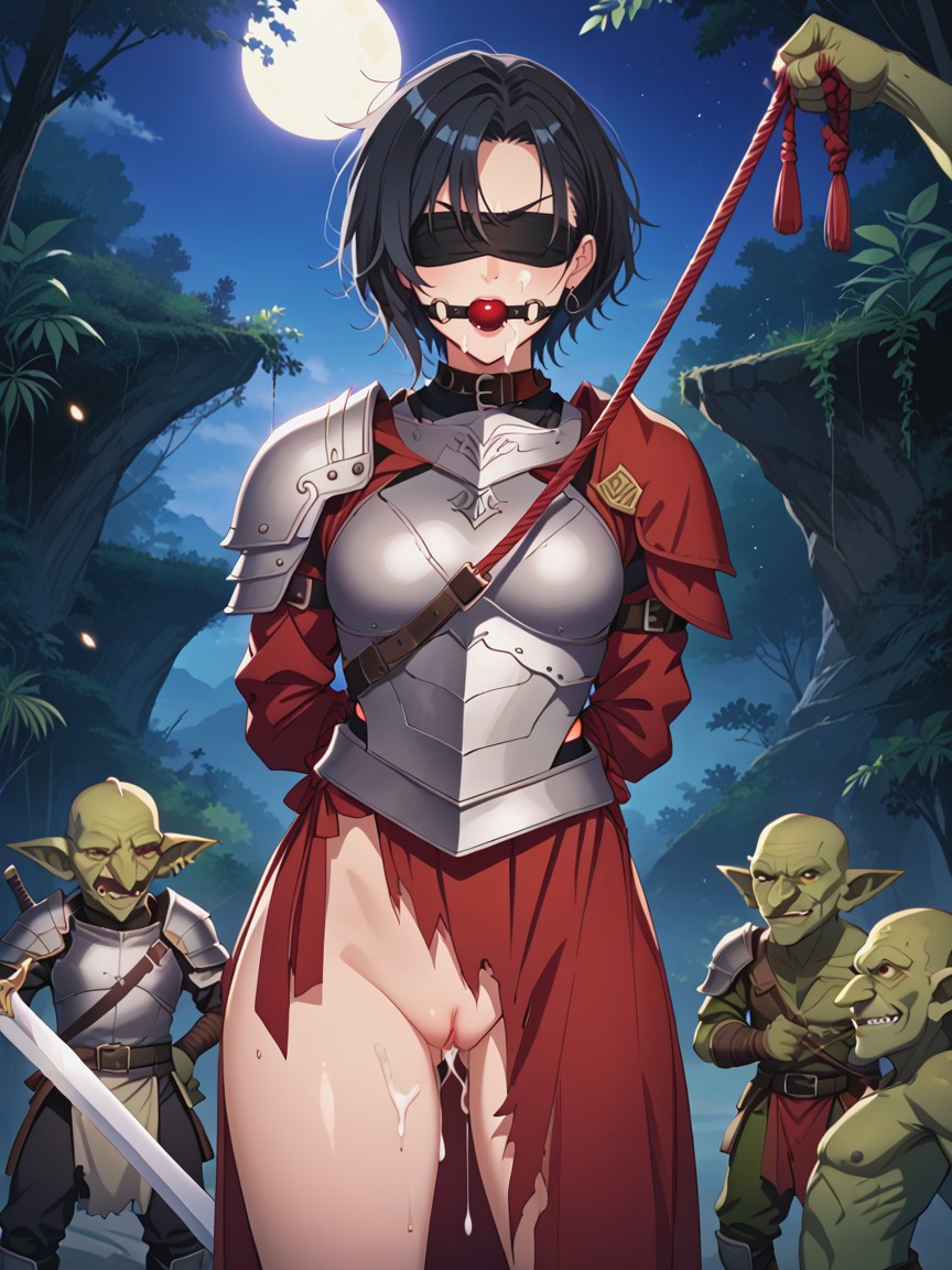 Skinny, Grey Armor, Red Cloth Hentai AI Porn