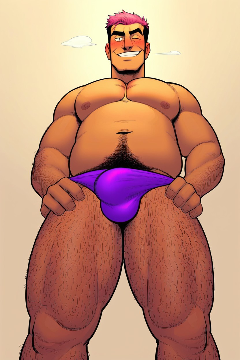 Hand Inside Speedo, 傻笑, 单人图 AI同性恋黄片