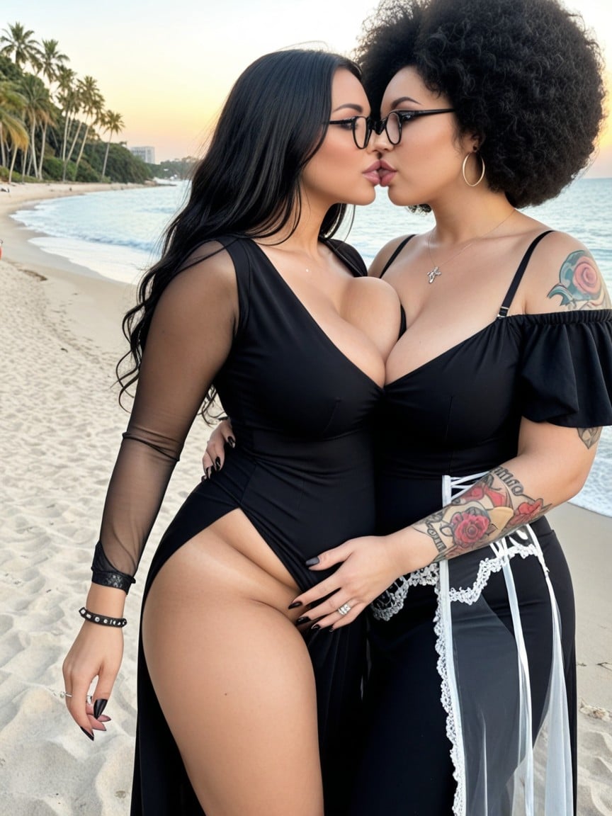 S Vintage Glasses, Bbw, 1 Person AI Porn