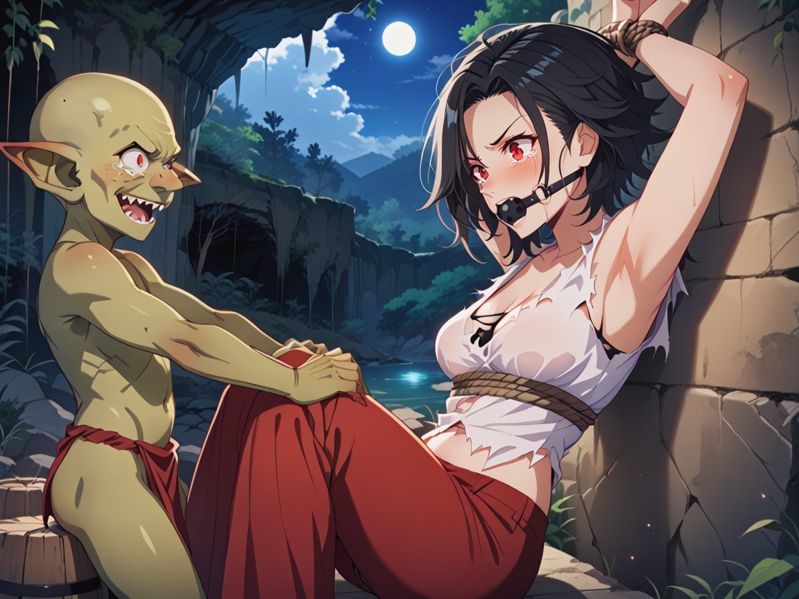 Hogtied, Detailed Eyes, Ultra Detailed Hentai AI Porn