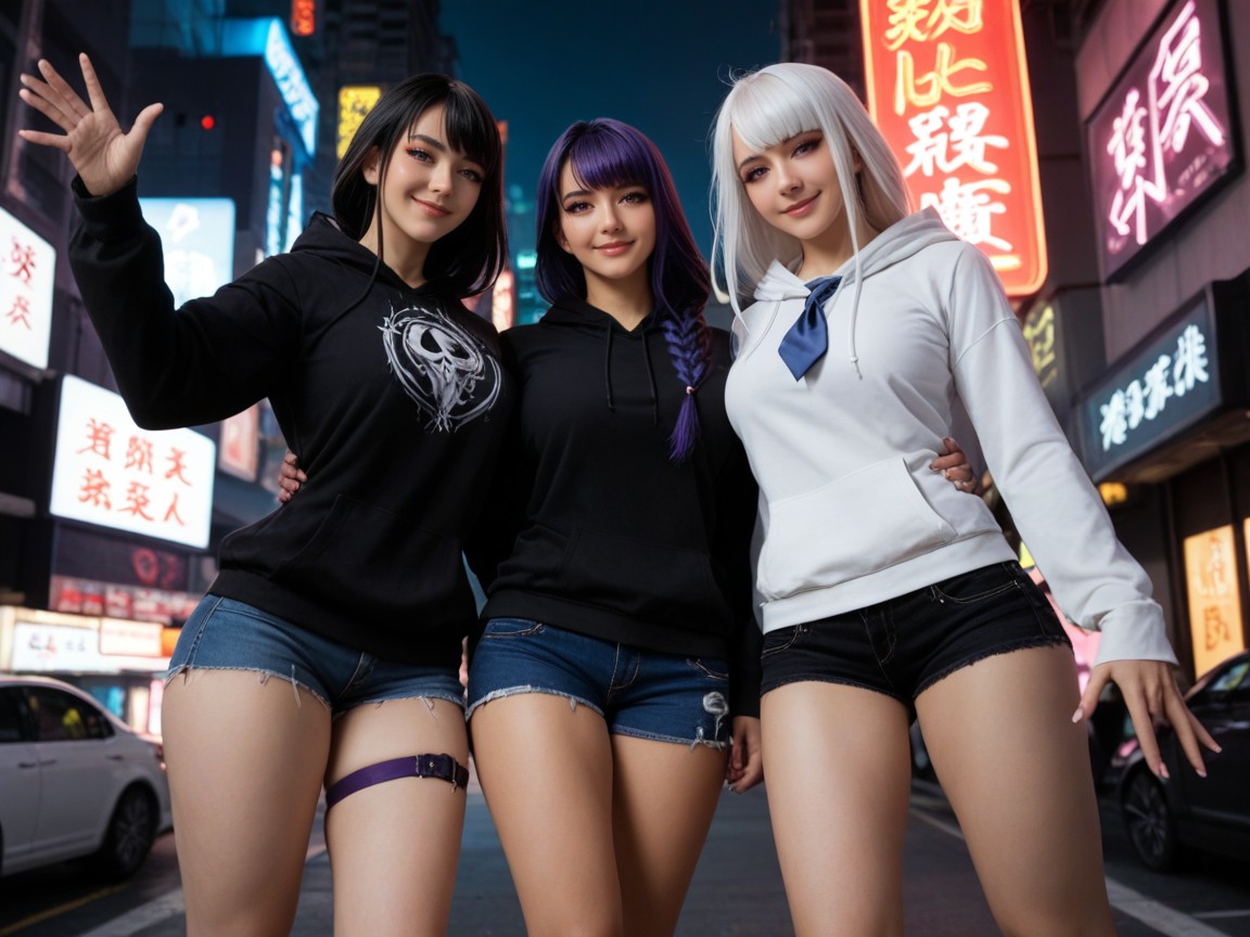 Jeans, Cyberpunk City, Women AI Porn