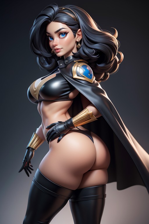Muscular Arms, Blue Eyes, Bikini Hentai AI Porn