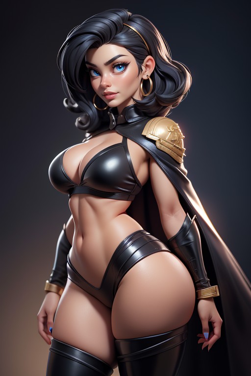 Black African Facial Featuresbroader Nose, Bikini, Black Hair Band Hentai AI Porn