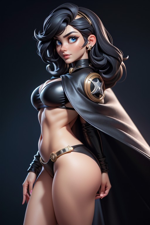 Confident, Superhero, Looking Back At Viewer With Sexy Smirk Hentai AI Porn