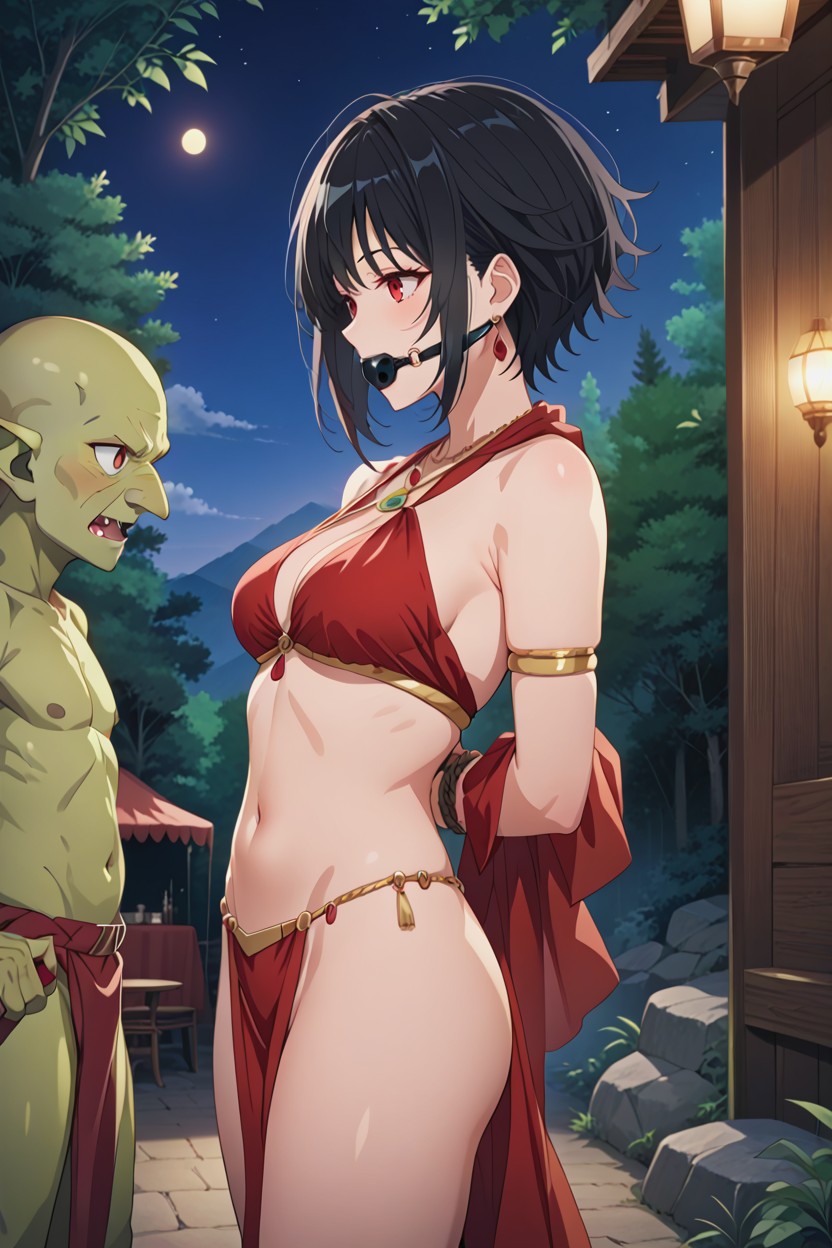Red Cloth, Beautiful Face, Skinny Hentai AI Porn
