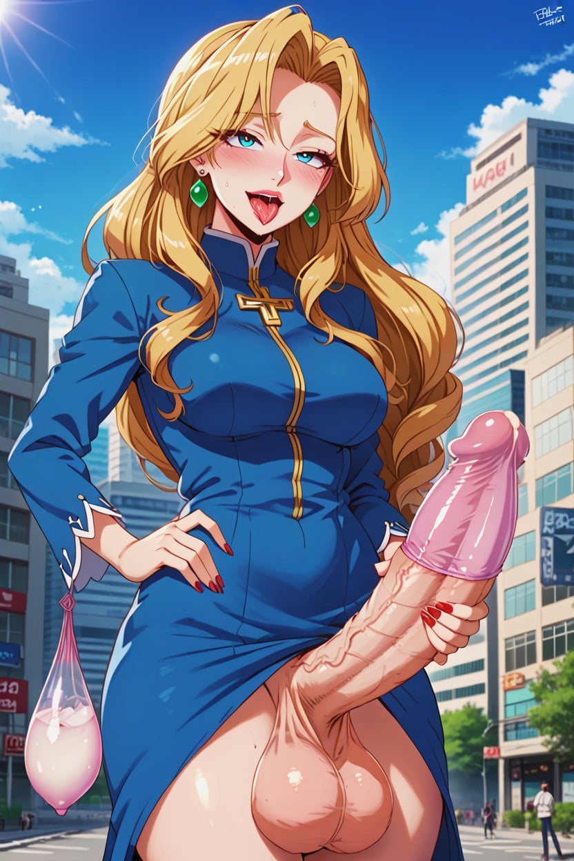 Giantess, Ultra High Detail, Wearing Used Condom AI Porn