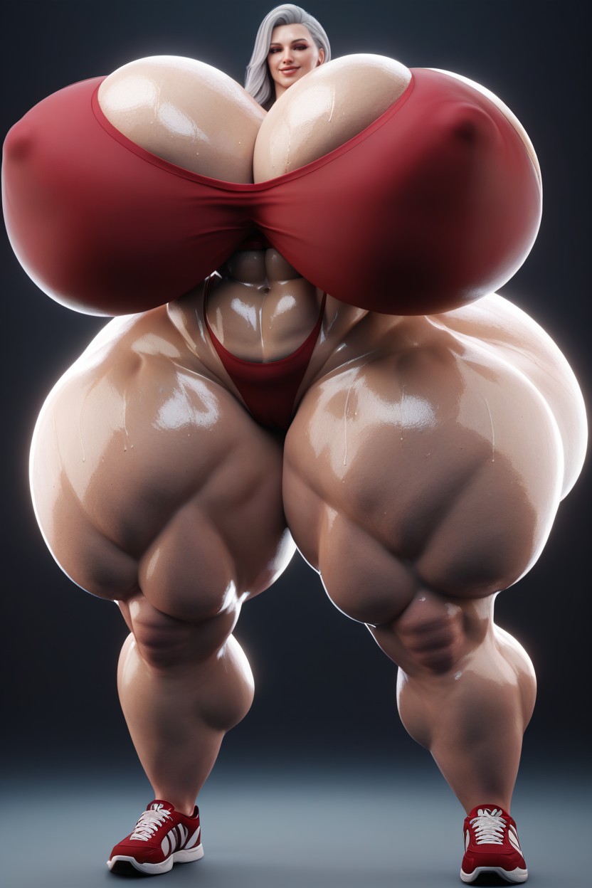 Wet Skin, Full Body, Sweaty Body AI Porn