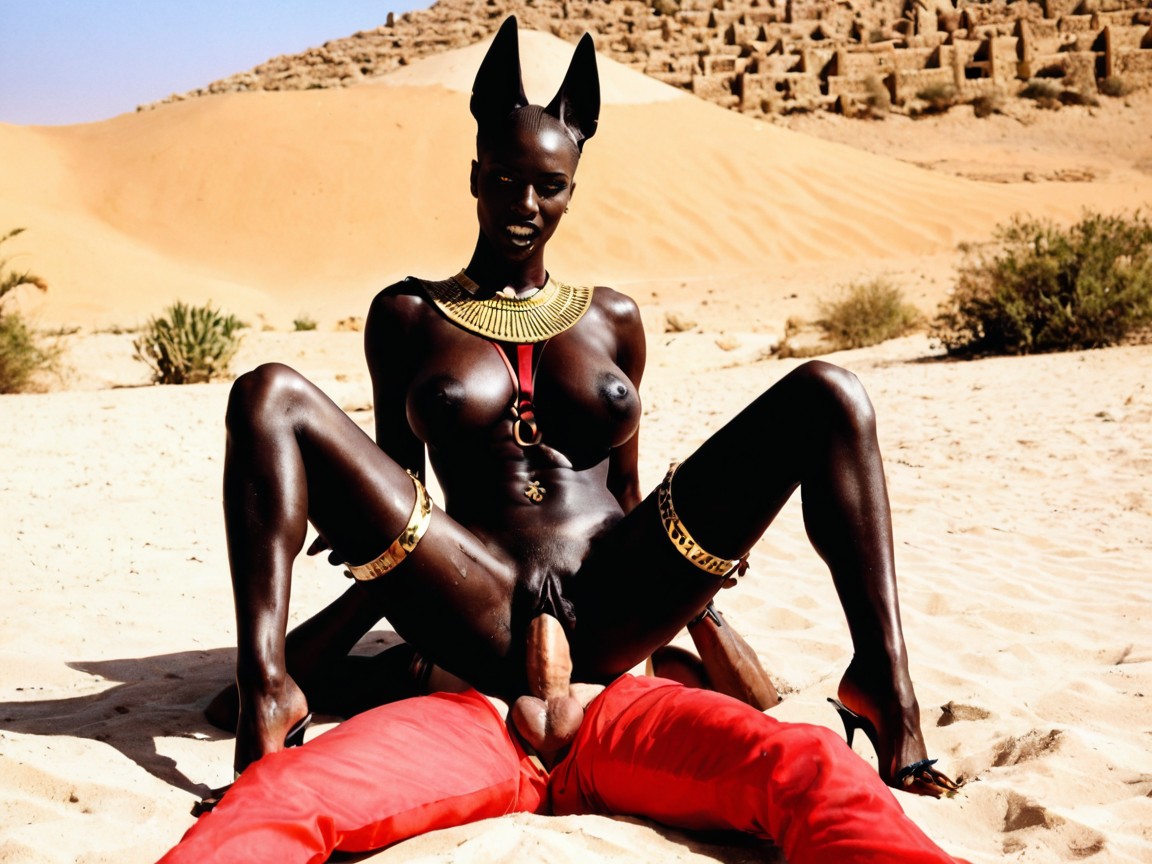 Black Balls, Fur Body Female, Long Jackal Tail Porno ebony IA