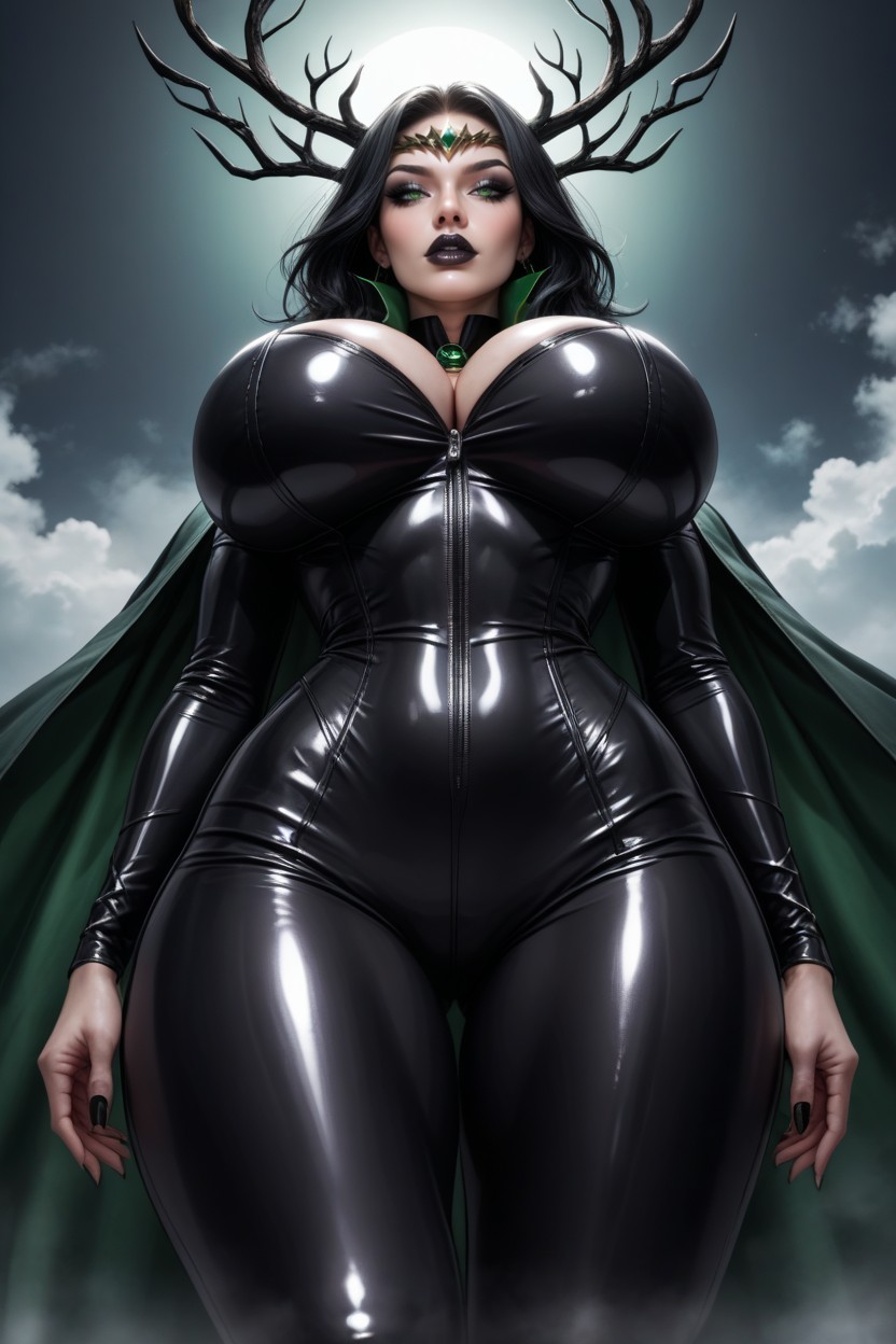 Black Metal Antlers, Thick Thighs, Full Figure Hentai AI Porn