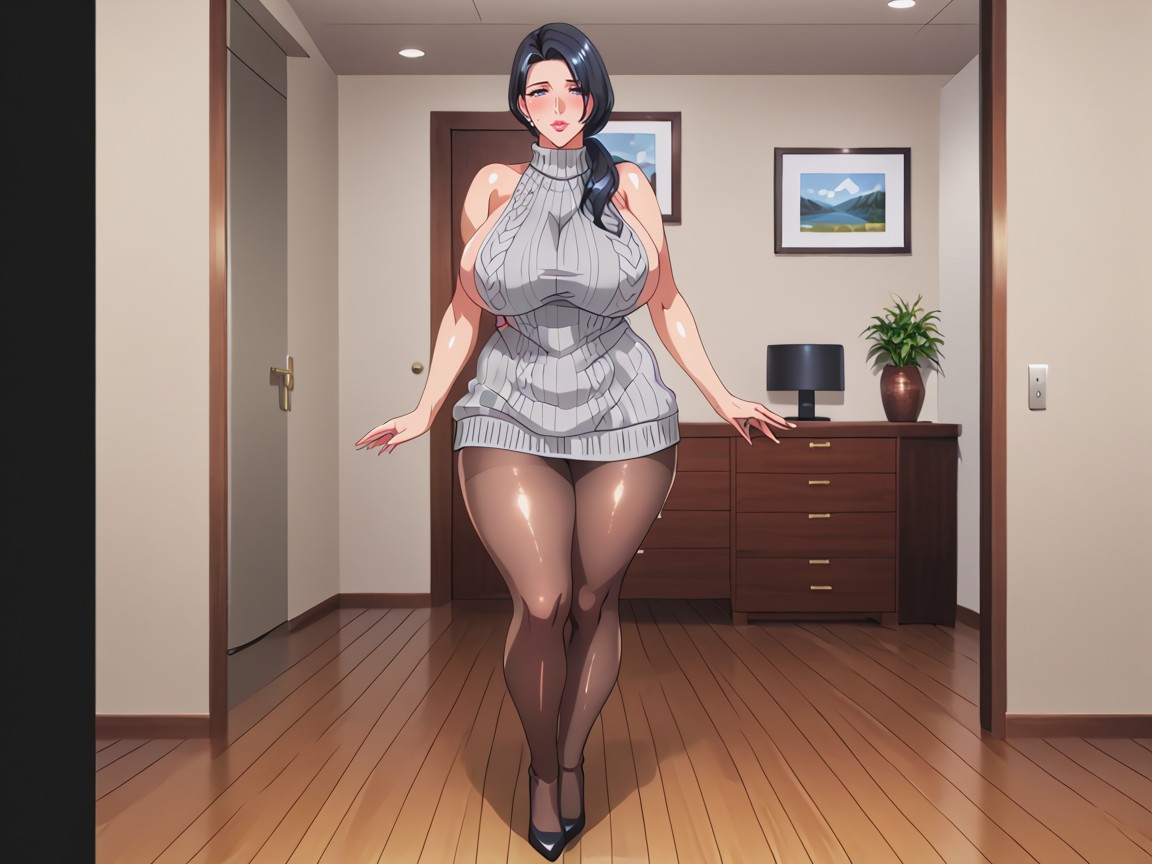 Virgin-killing Sweater Dress, 18+, Fit Milf Hentai AI Porn